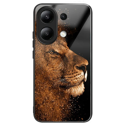 For Xiaomi Redmi Note 13 4G Case Tempered Glass TPU Drop-Proof Phone Cover Pattern Printing