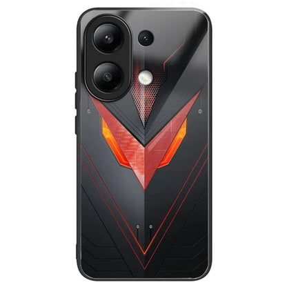 For Xiaomi Redmi Note 13 4G Case Tempered Glass TPU Drop-Proof Phone Cover Pattern Printing