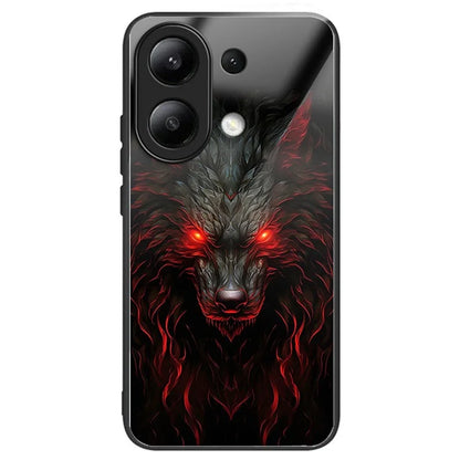 For Xiaomi Redmi Note 13 4G Case Tempered Glass TPU Drop-Proof Phone Cover Pattern Printing