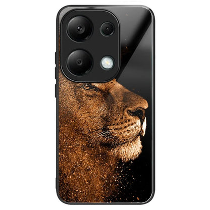 For Xiaomi Redmi Note 13 Pro 4G / Poco M6 Pro 4G Case Tempered Glass TPU Drop-Proof Phone Cover Pattern Printing