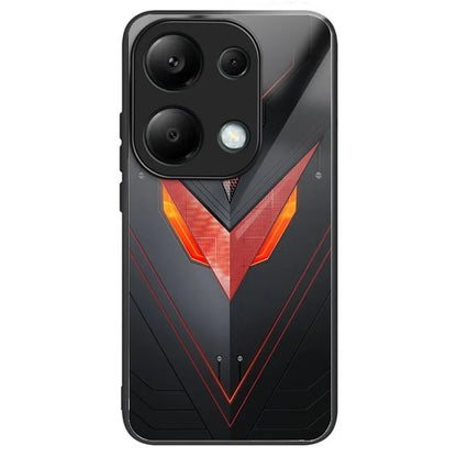For Xiaomi Redmi Note 13 Pro 4G / Poco M6 Pro 4G Case Tempered Glass TPU Drop-Proof Phone Cover Pattern Printing