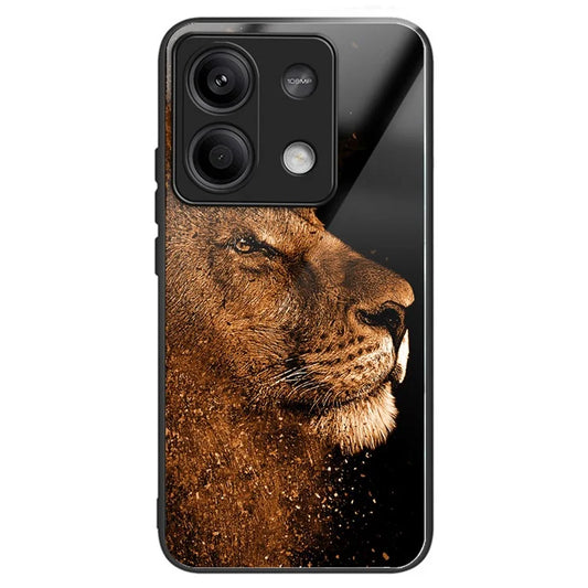 For Xiaomi Redmi Note 13 5G Case Tempered Glass TPU Drop-Proof Phone Cover Pattern Printing