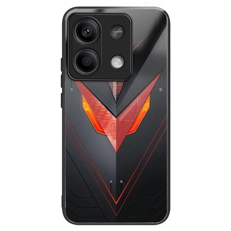 For Xiaomi Redmi Note 13 5G Case Tempered Glass TPU Drop-Proof Phone Cover Pattern Printing