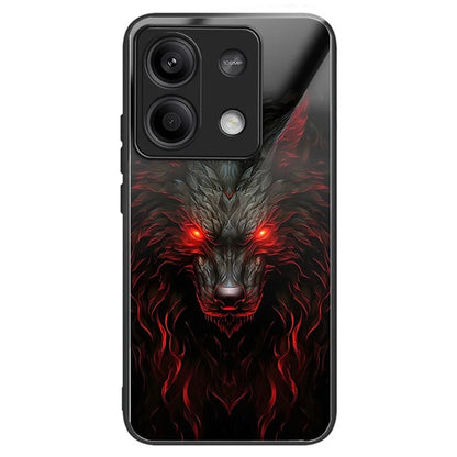 For Xiaomi Redmi Note 13 5G Case Tempered Glass TPU Drop-Proof Phone Cover Pattern Printing