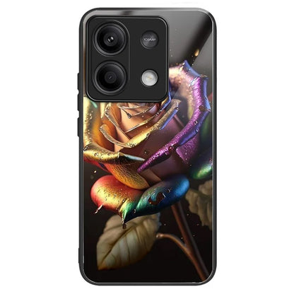 For Xiaomi Redmi Note 13 5G Case Tempered Glass TPU Drop-Proof Phone Cover Pattern Printing