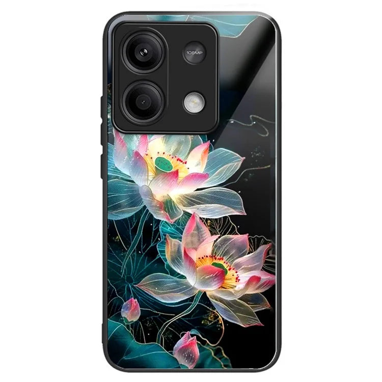 For Xiaomi Redmi Note 13 5G Case Tempered Glass TPU Drop-Proof Phone Cover Pattern Printing