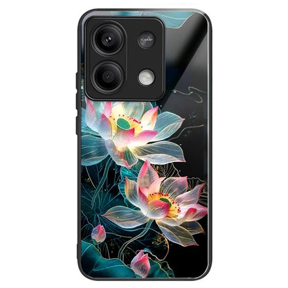 For Xiaomi Redmi Note 13 5G Case Tempered Glass TPU Drop-Proof Phone Cover Pattern Printing