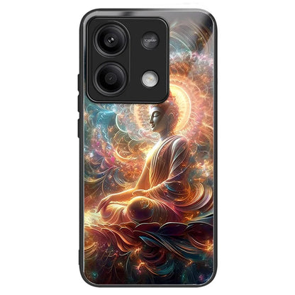 For Xiaomi Redmi Note 13 5G Case Tempered Glass TPU Drop-Proof Phone Cover Pattern Printing