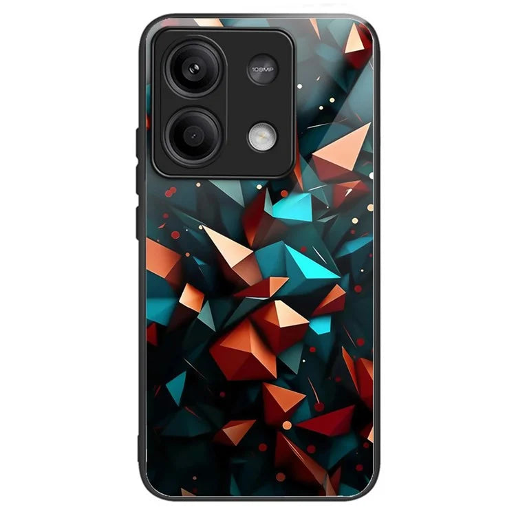 For Xiaomi Redmi Note 13 5G Case Tempered Glass TPU Drop-Proof Phone Cover Pattern Printing
