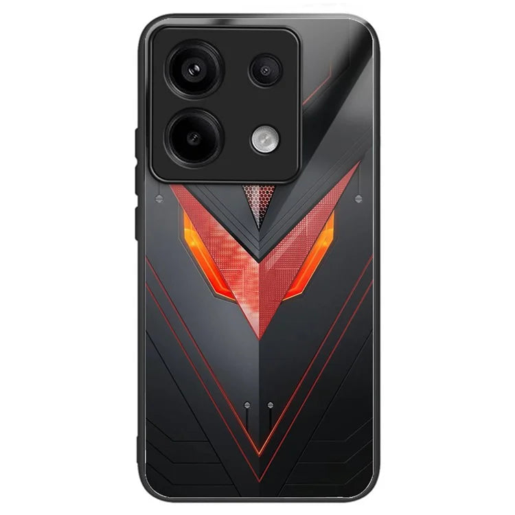 For Xiaomi Redmi Note 13 Pro 5G / Xiaomi Poco X6 5G Case Tempered Glass TPU Drop-Proof Phone Cover Pattern Printing