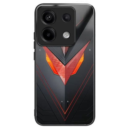 For Xiaomi Redmi Note 13 Pro 5G / Xiaomi Poco X6 5G Case Tempered Glass TPU Drop-Proof Phone Cover Pattern Printing