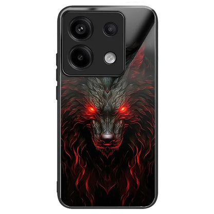 For Xiaomi Redmi Note 13 Pro 5G / Xiaomi Poco X6 5G Case Tempered Glass TPU Drop-Proof Phone Cover Pattern Printing