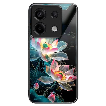 For Xiaomi Redmi Note 13 Pro 5G / Xiaomi Poco X6 5G Case Tempered Glass TPU Drop-Proof Phone Cover Pattern Printing