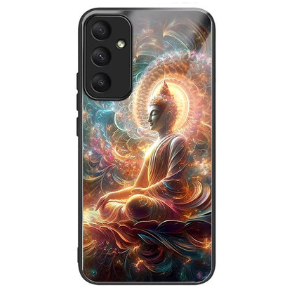 For Samsung Galaxy A35 5G Case Tempered Glass TPU Drop-Proof Phone Cover Pattern Printing