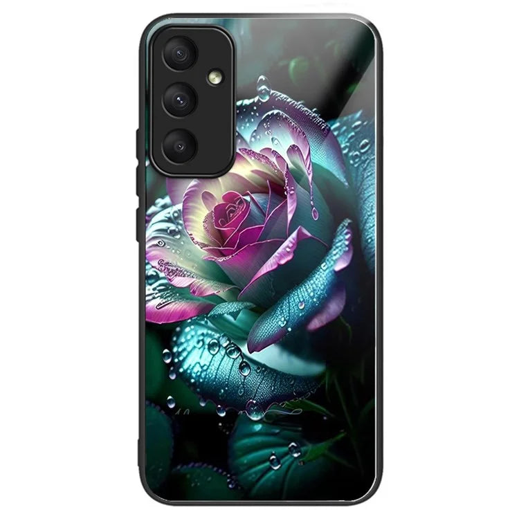 For Samsung Galaxy A35 5G Case Tempered Glass TPU Drop-Proof Phone Cover Pattern Printing