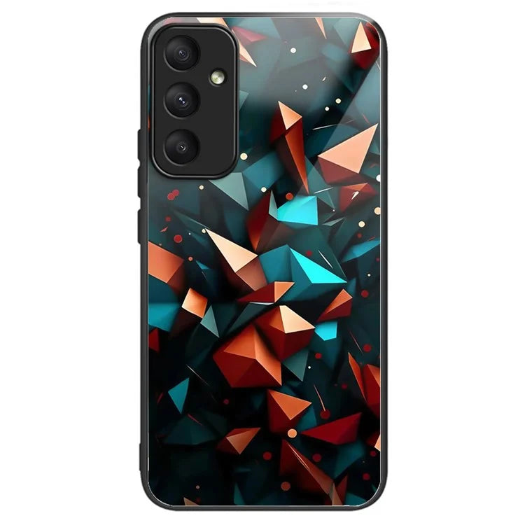 For Samsung Galaxy A35 5G Case Tempered Glass TPU Drop-Proof Phone Cover Pattern Printing