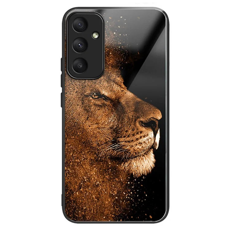 For Samsung Galaxy A55 5G Case Tempered Glass TPU Drop-Proof Phone Cover Pattern Printing