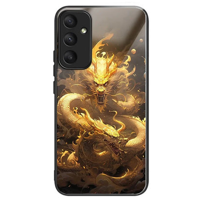 For Samsung Galaxy A55 5G Case Tempered Glass TPU Drop-Proof Phone Cover Pattern Printing