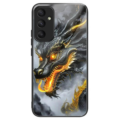 For Samsung Galaxy A55 5G Case Tempered Glass TPU Drop-Proof Phone Cover Pattern Printing