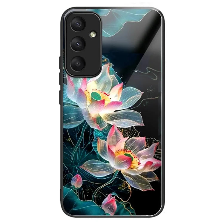 For Samsung Galaxy A55 5G Case Tempered Glass TPU Drop-Proof Phone Cover Pattern Printing