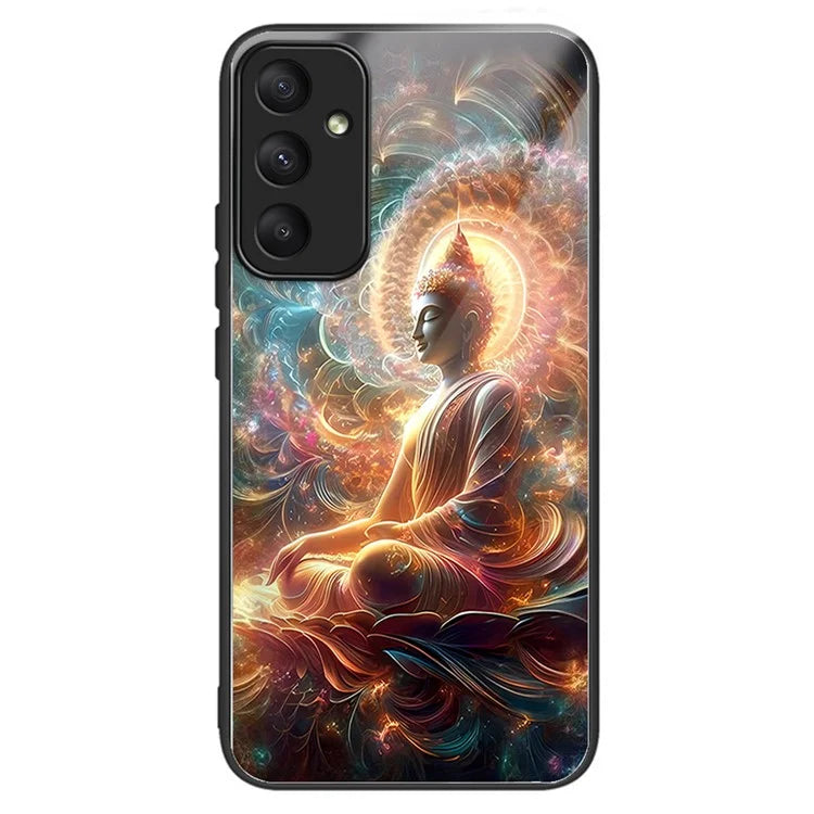 For Samsung Galaxy A55 5G Case Tempered Glass TPU Drop-Proof Phone Cover Pattern Printing