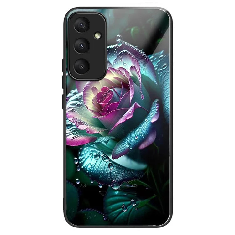 For Samsung Galaxy A55 5G Case Tempered Glass TPU Drop-Proof Phone Cover Pattern Printing