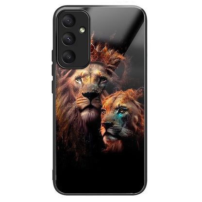 For Samsung Galaxy A55 5G Case Tempered Glass TPU Drop-Proof Phone Cover Pattern Printing
