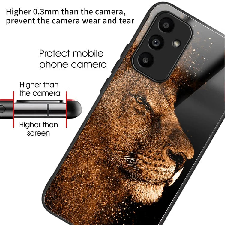 For Samsung Galaxy A15 4G / 5G Case Tempered Glass TPU Drop-Proof Phone Cover Pattern Printing