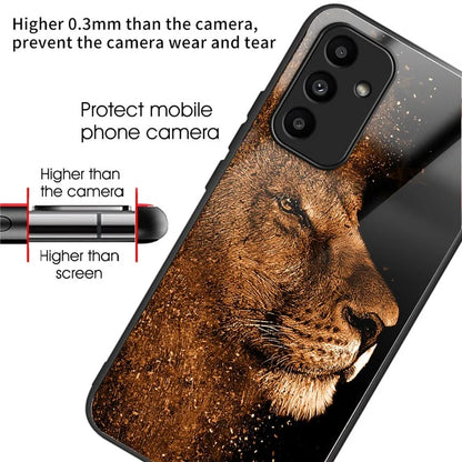 For Samsung Galaxy A15 4G / 5G Case Tempered Glass TPU Drop-Proof Phone Cover Pattern Printing