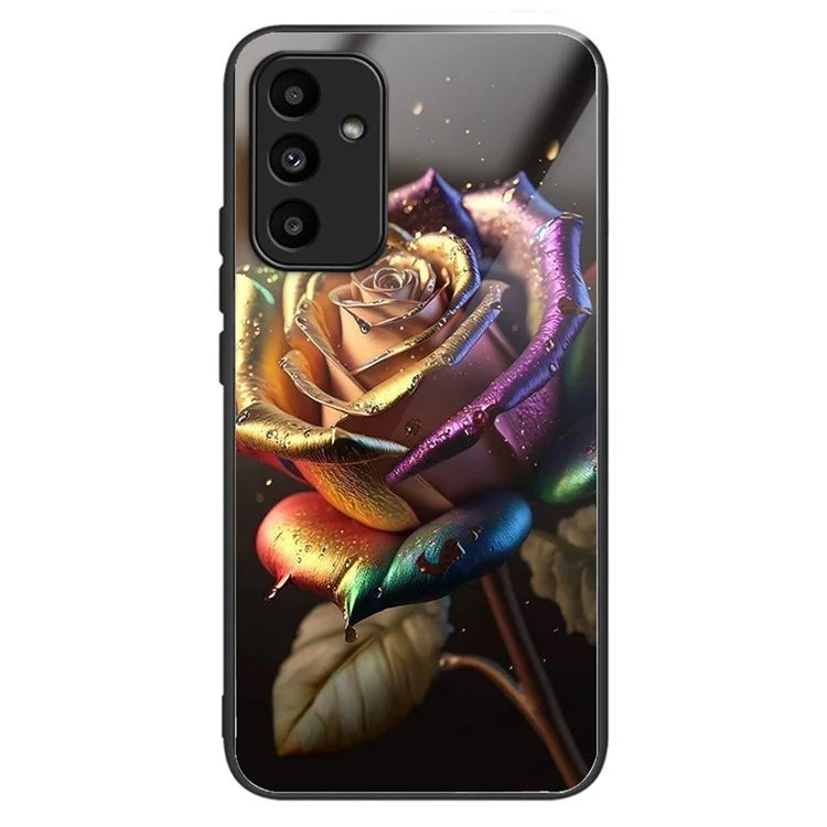 For Samsung Galaxy A15 4G / 5G Case Tempered Glass TPU Drop-Proof Phone Cover Pattern Printing