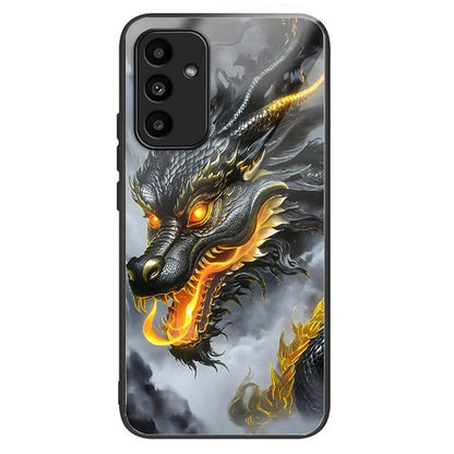 For Samsung Galaxy A15 4G / 5G Case Tempered Glass TPU Drop-Proof Phone Cover Pattern Printing
