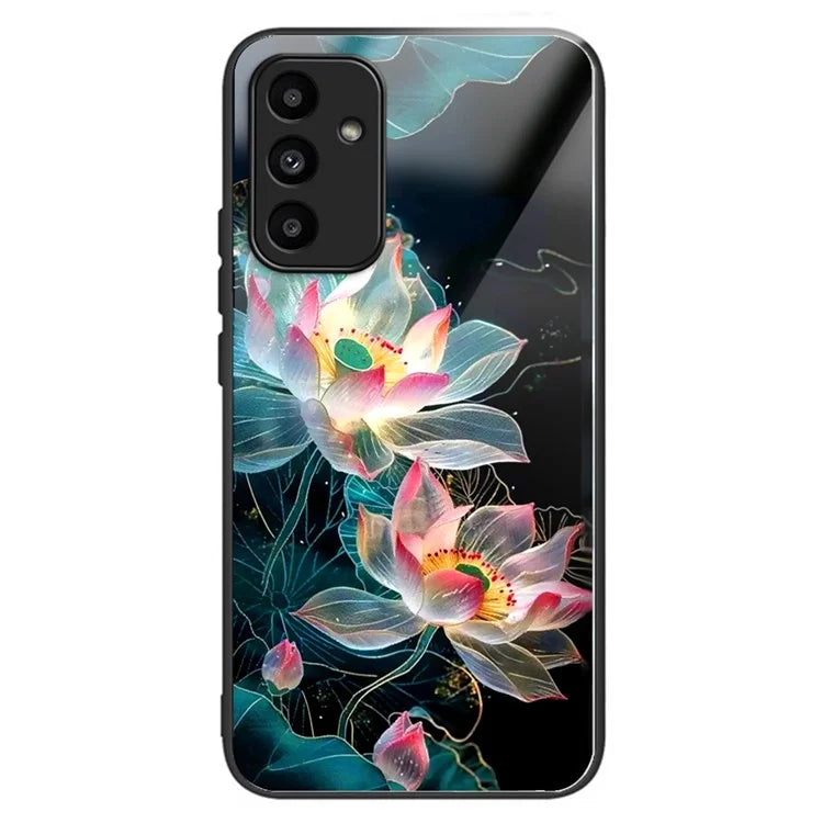 For Samsung Galaxy A15 4G / 5G Case Tempered Glass TPU Drop-Proof Phone Cover Pattern Printing