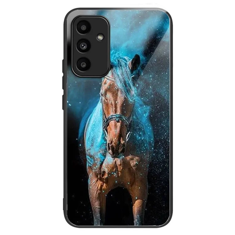 For Samsung Galaxy A15 4G / 5G Case Tempered Glass TPU Drop-Proof Phone Cover Pattern Printing