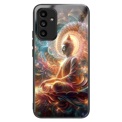 For Samsung Galaxy A15 4G / 5G Case Tempered Glass TPU Drop-Proof Phone Cover Pattern Printing