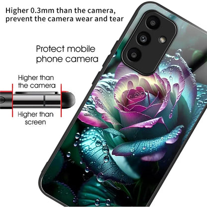 For Samsung Galaxy A15 4G / 5G Case Tempered Glass TPU Drop-Proof Phone Cover Pattern Printing