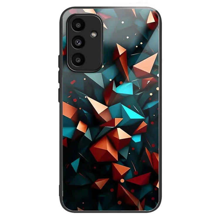 For Samsung Galaxy A15 4G / 5G Case Tempered Glass TPU Drop-Proof Phone Cover Pattern Printing