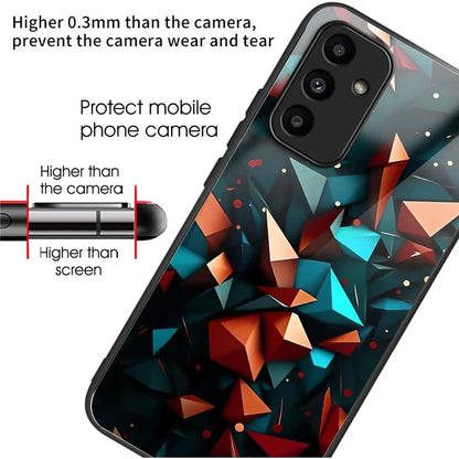 For Samsung Galaxy A15 4G / 5G Case Tempered Glass TPU Drop-Proof Phone Cover Pattern Printing