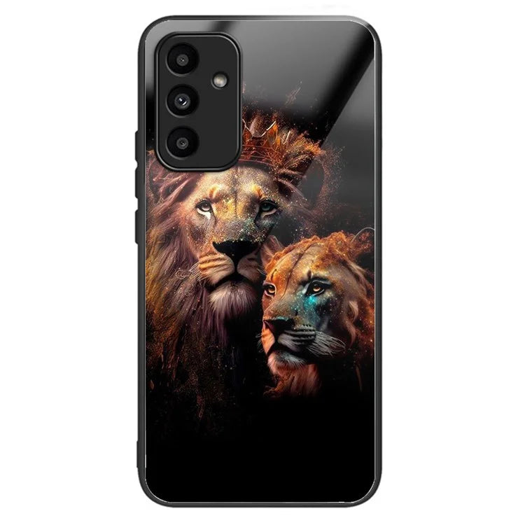 For Samsung Galaxy A15 4G / 5G Case Tempered Glass TPU Drop-Proof Phone Cover Pattern Printing