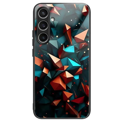For Samsung Galaxy S24 FE Case Tempered Glass TPU Drop-Proof Phone Cover Pattern Printing
