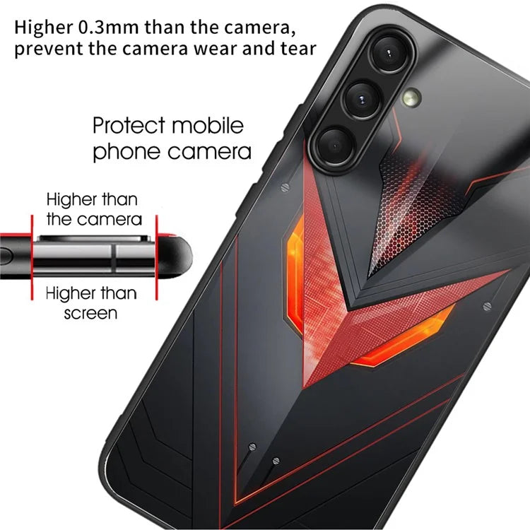 For Samsung Galaxy A16 5G Case Tempered Glass TPU Drop-Proof Phone Cover Pattern Printing