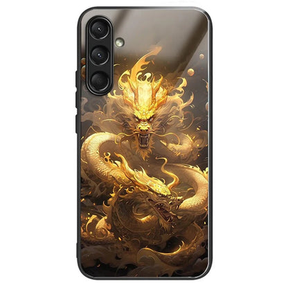 For Samsung Galaxy A16 5G Case Tempered Glass TPU Drop-Proof Phone Cover Pattern Printing
