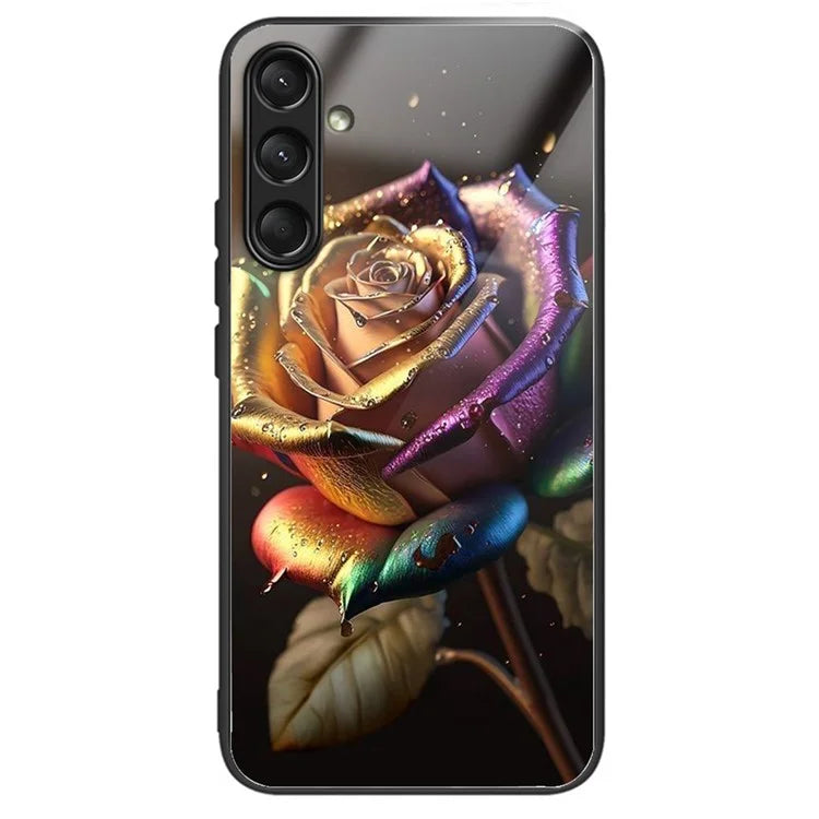 For Samsung Galaxy A16 5G Case Tempered Glass TPU Drop-Proof Phone Cover Pattern Printing
