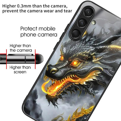 For Samsung Galaxy A16 5G Case Tempered Glass TPU Drop-Proof Phone Cover Pattern Printing