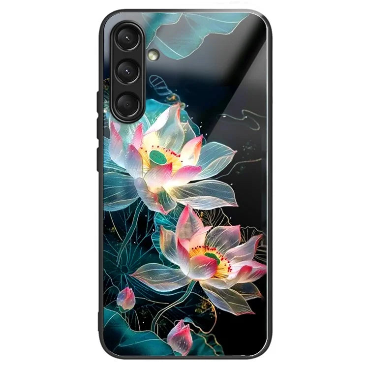 For Samsung Galaxy A16 5G Case Tempered Glass TPU Drop-Proof Phone Cover Pattern Printing