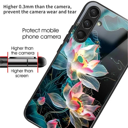 For Samsung Galaxy A16 5G Case Tempered Glass TPU Drop-Proof Phone Cover Pattern Printing