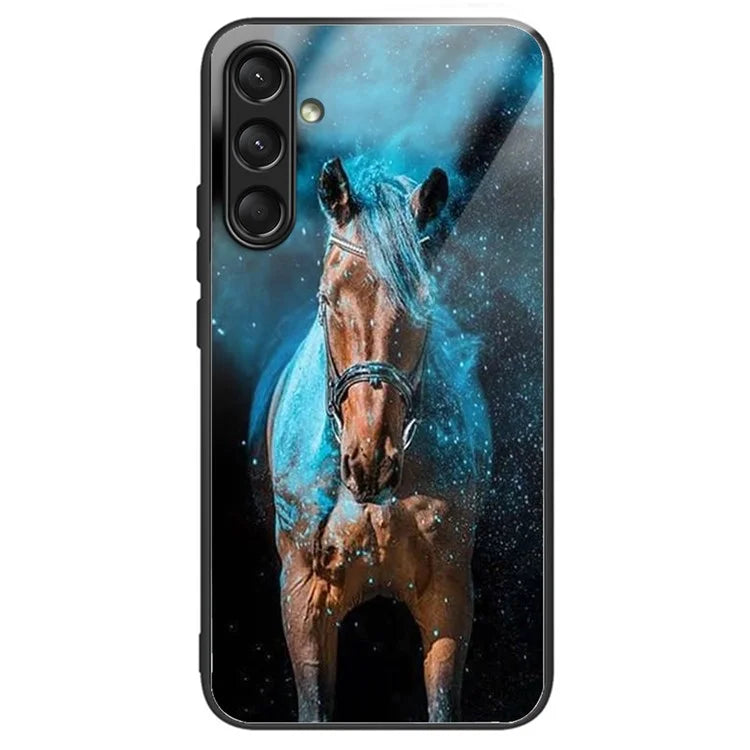 For Samsung Galaxy A16 5G Case Tempered Glass TPU Drop-Proof Phone Cover Pattern Printing