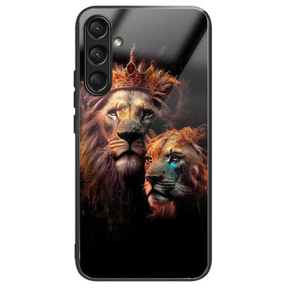 For Samsung Galaxy A16 5G Case Tempered Glass TPU Drop-Proof Phone Cover Pattern Printing