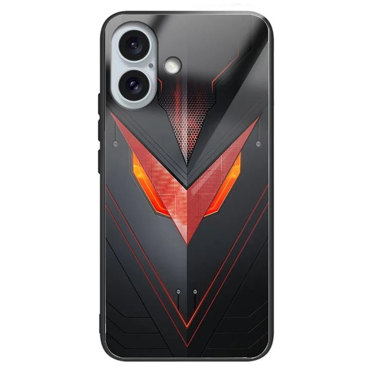 For iPhone 16 Case Tempered Glass TPU Drop-Proof Phone Cover Pattern Printing
