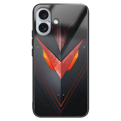 For iPhone 16 Case Tempered Glass TPU Drop-Proof Phone Cover Pattern Printing