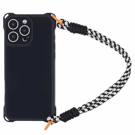 For iPhone 16 Pro Max Case Reinforced Corner Shockproof TPU Phone Cover with Wrist Strap